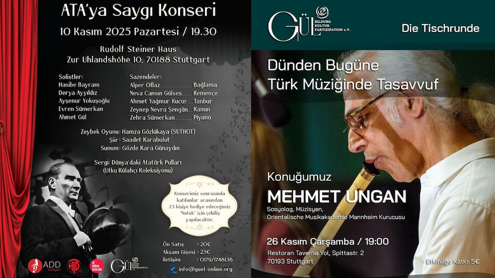 GÜL’den “Atatürk’e Saygı” konseri ve yuvarlak masa buluşmaları