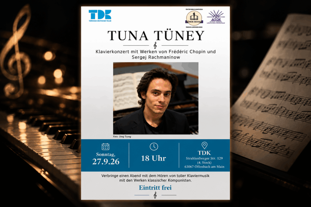 Moskova’dan Almanya sahnelerine: Tuna Tüney üç kentte Chopin ve Rachmaninov çalacak